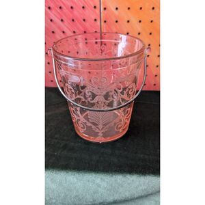 Fostoria Versallies Pink Depression Glass Ice Bucket